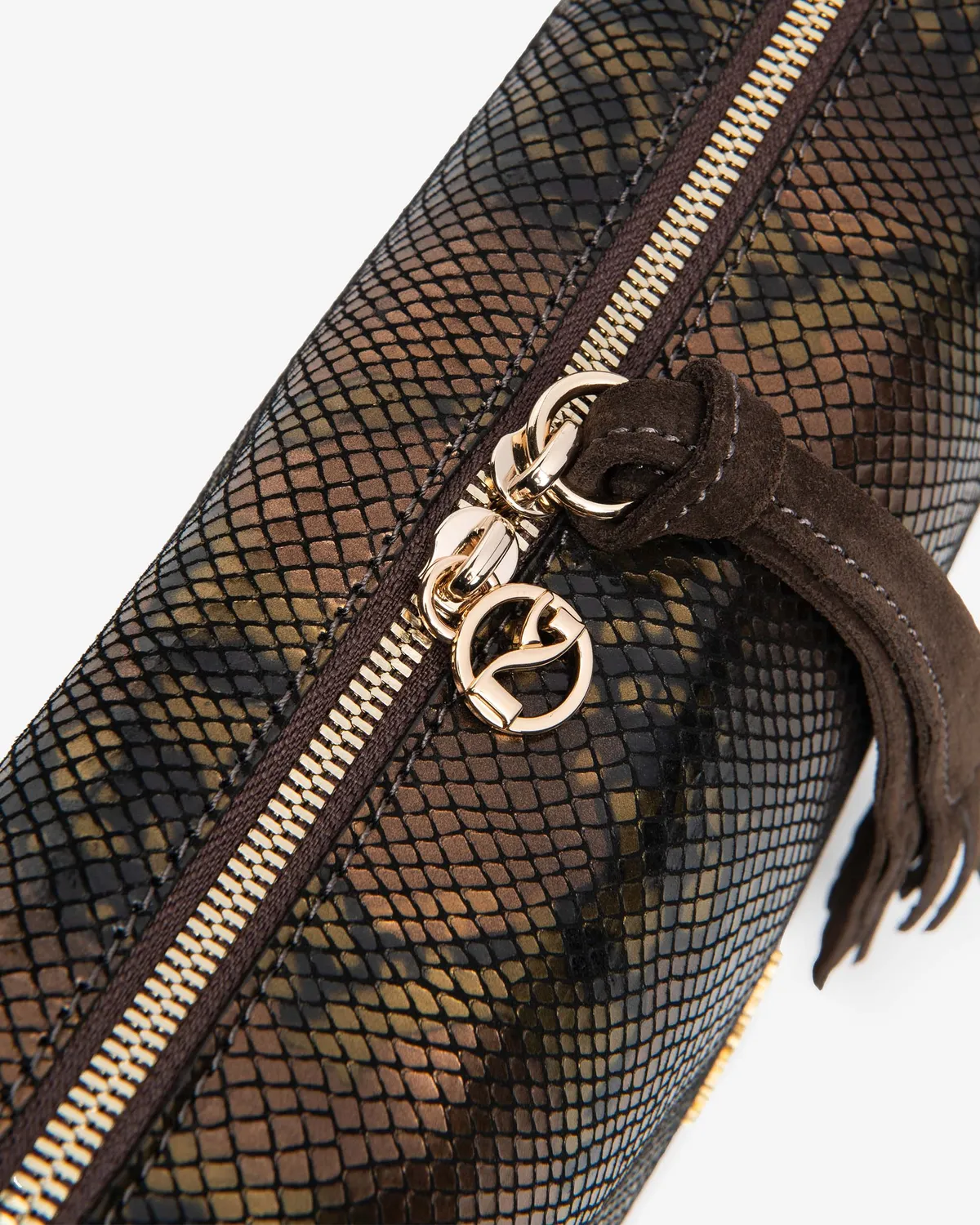 NeroGiardini geantă damă piele crossbody imprimeu șarpe