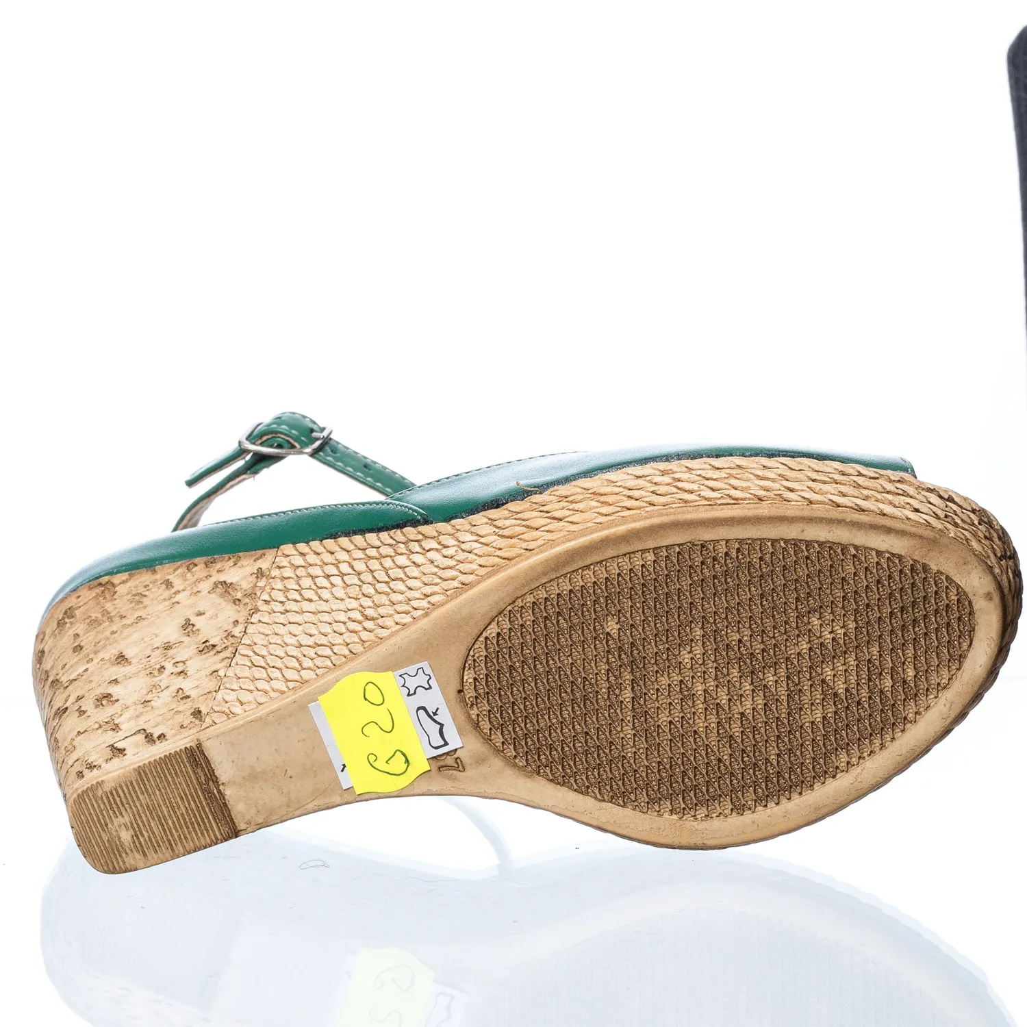 Catinca Shoes G20 V sandale dama verde piele naturala