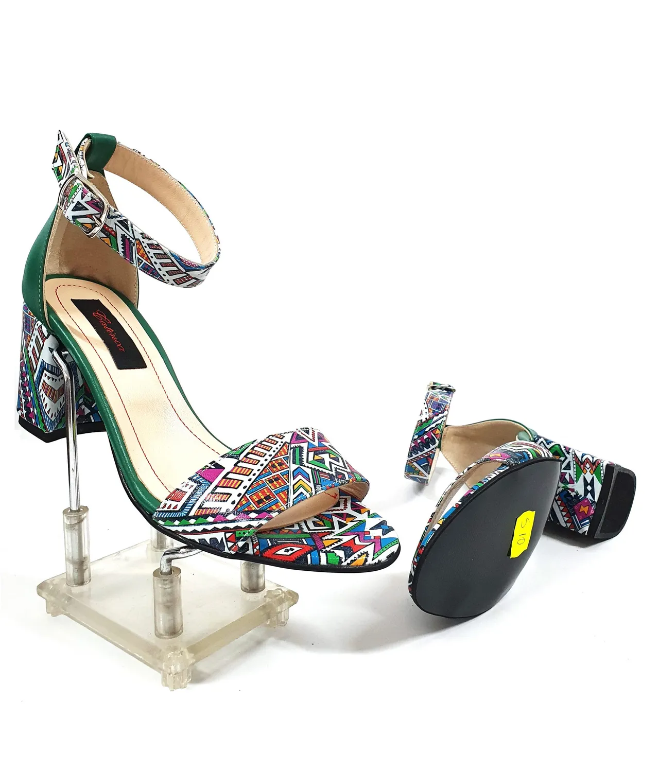 Catinca Shoes S10 VMT sandale piele verde traditional