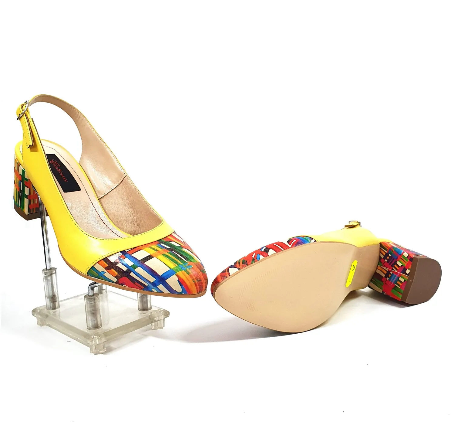 Catinca Shoes A55 GLC sandale piele galben