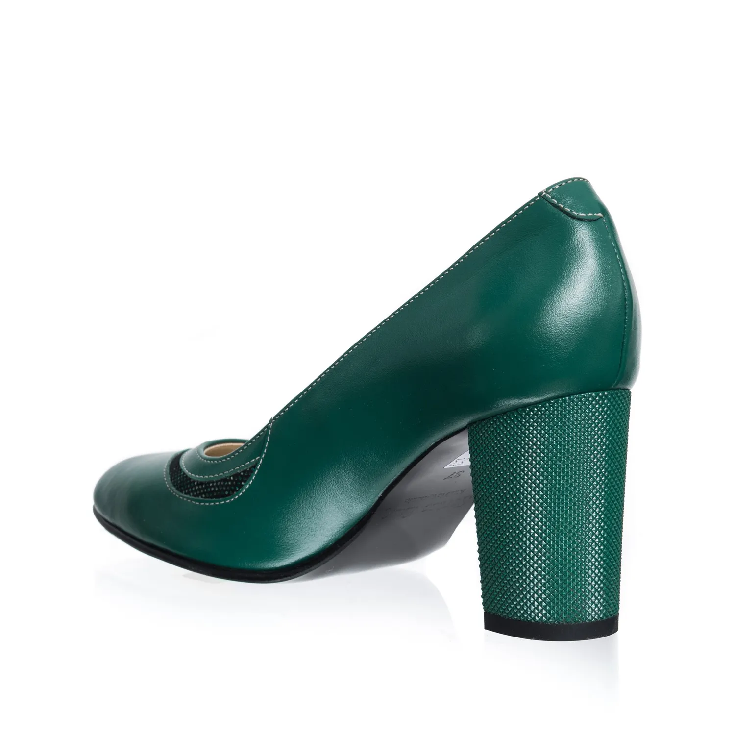 Catinca Shoes 114 VP pantofi dama verde cu puncte piele naturala