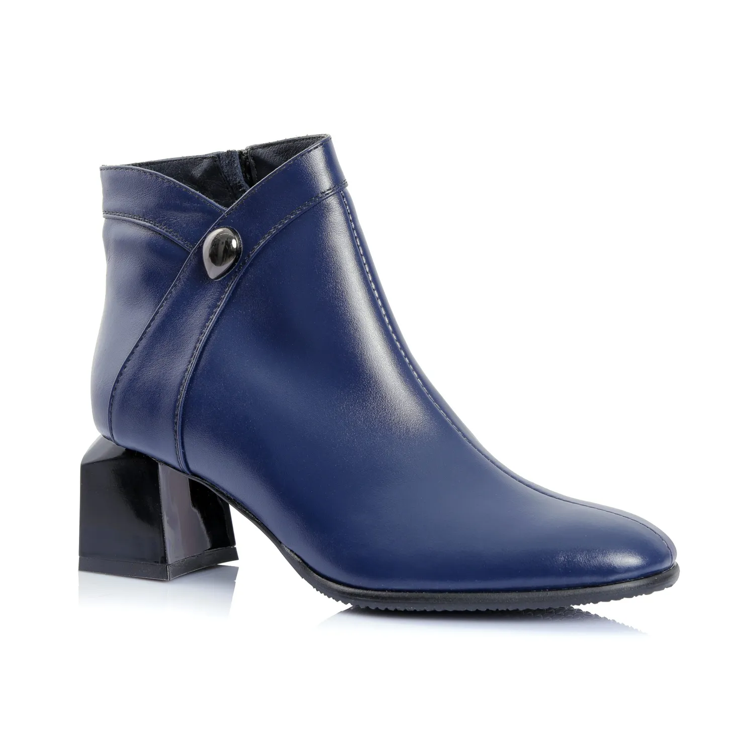 Catinca Shoes G442 BB ghete dama piele albastru box