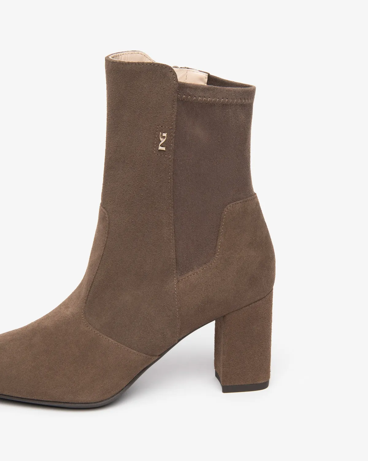 NeroGiardini botine dama piele intoarsa toc 75 mm