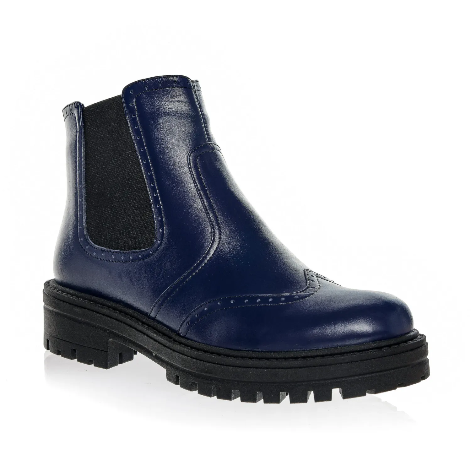 Catinca Shoes GX22 BLU botine dama piele albastre box