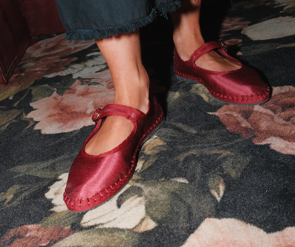 Flagelus Barnes pantofi Mary Jane granat in