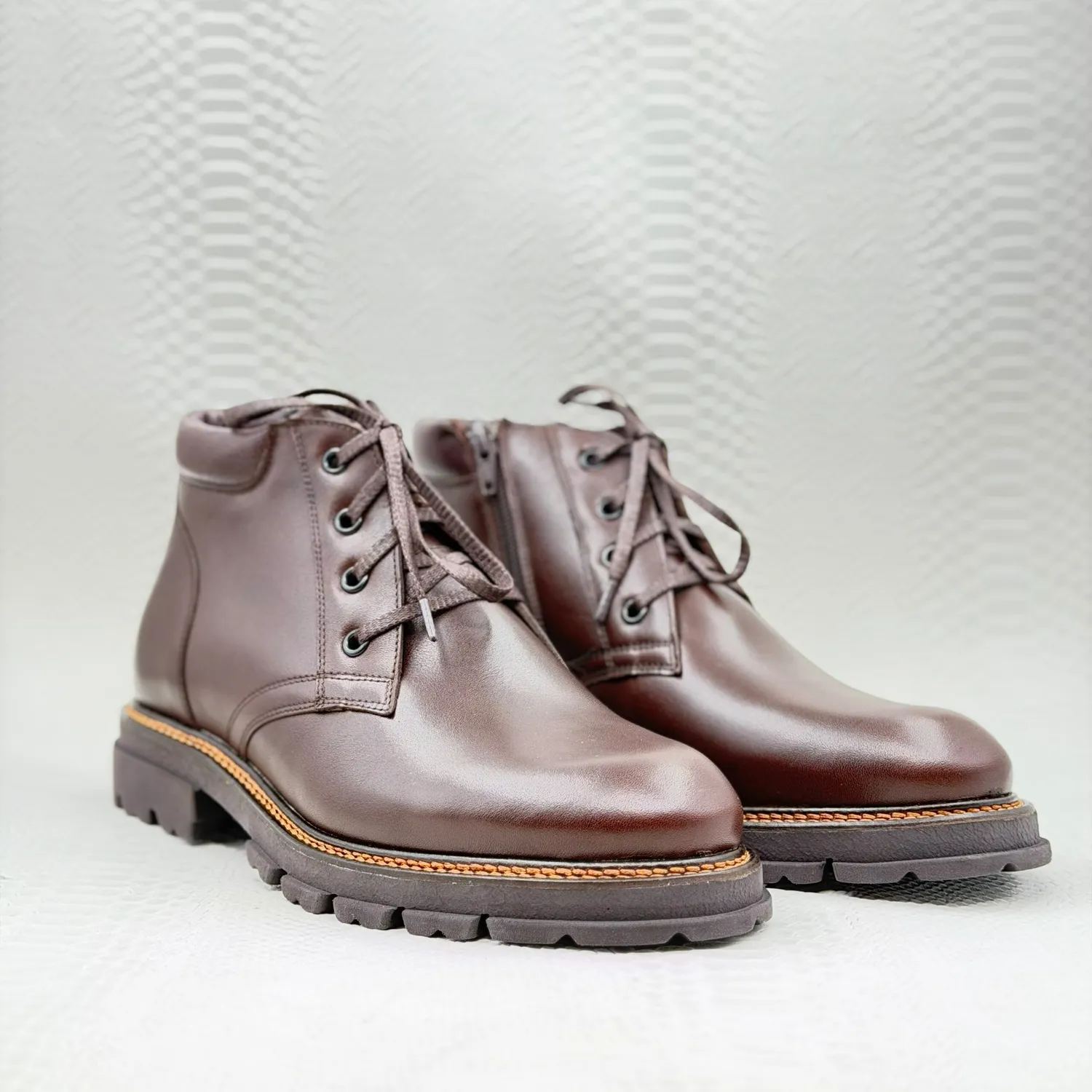 Lucas Shoes 390 ghete barbati maro piele naturala