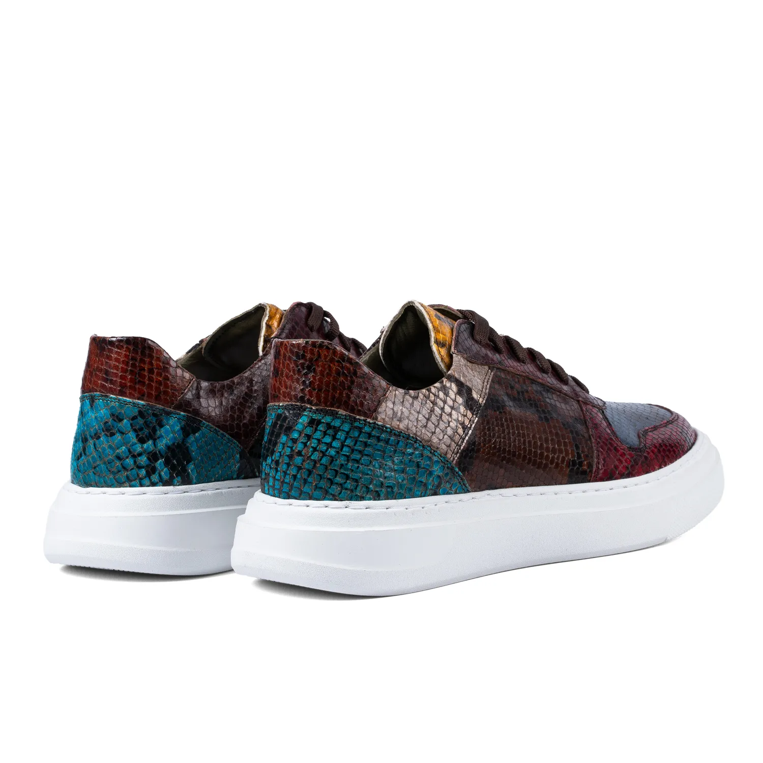 Lucas Shoes 001 Chile sneakers barbati maro croco piele