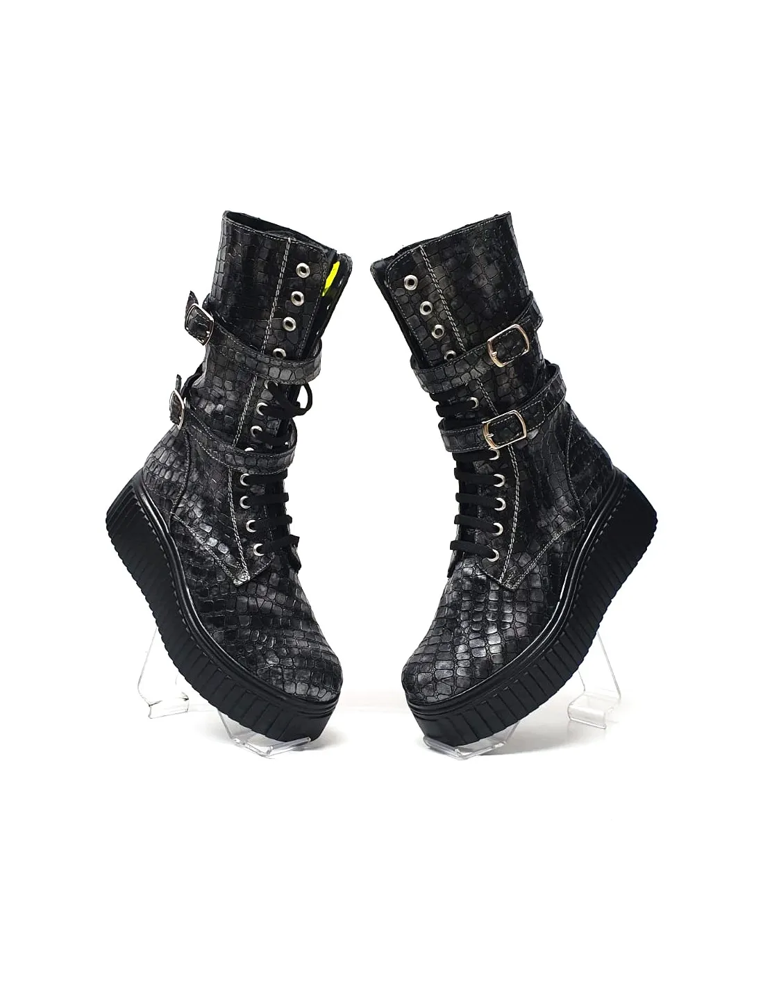 Catinca Shoes BC37 SN bocanci dama piele sarpe negru