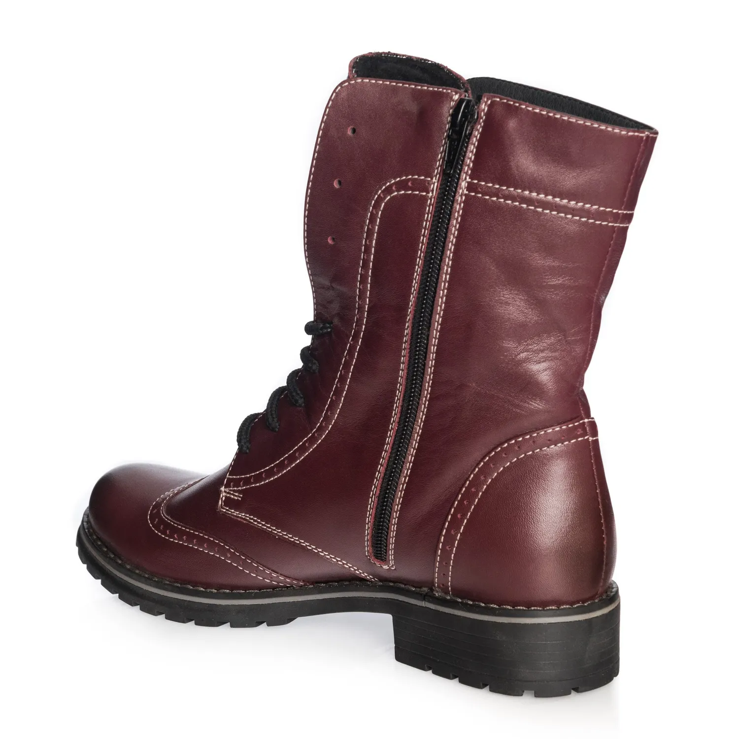 Catinca Shoes BC4 BO ghete piele bordo