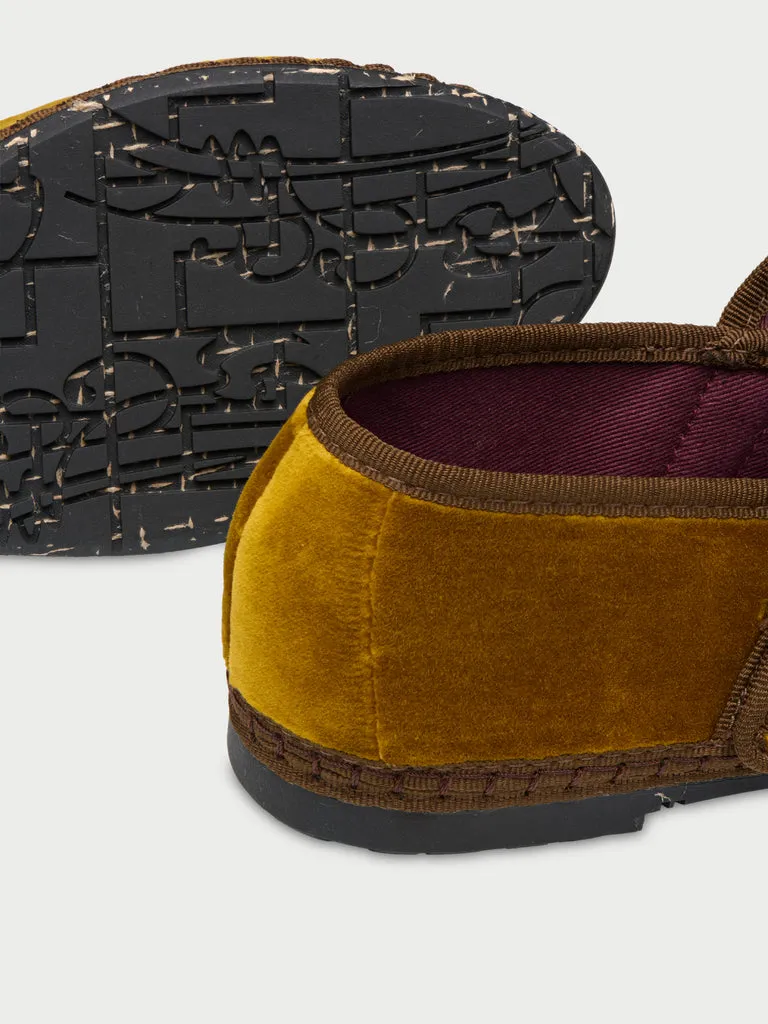 Flagelus Pierre Ochre balerini catifea ocru curea