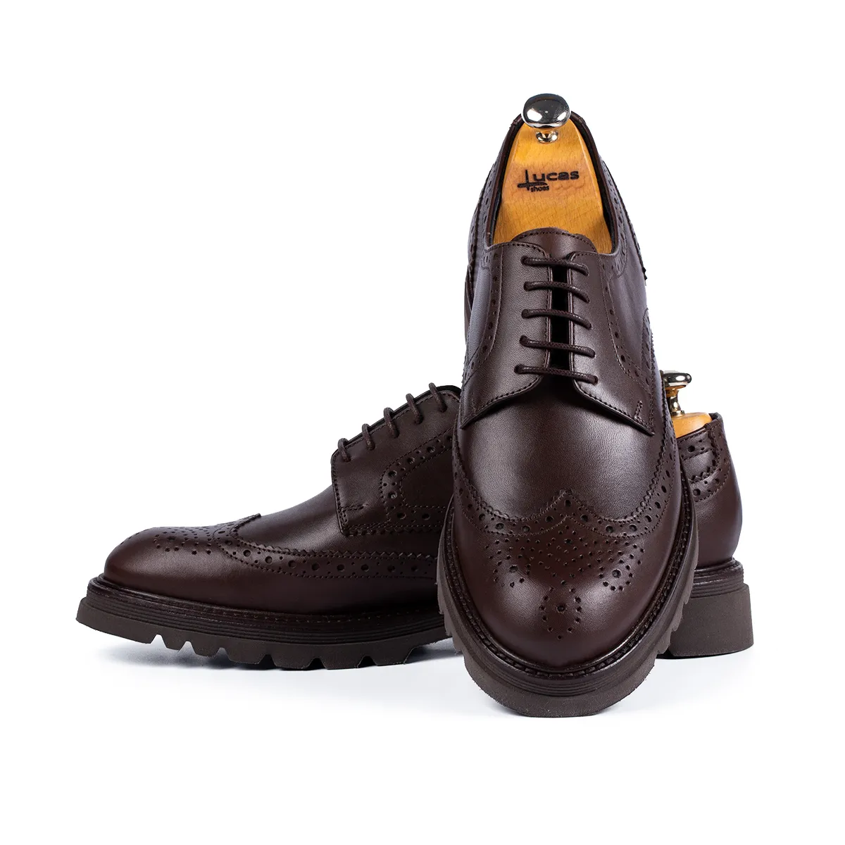 Lucas Shoes 550 pantofi oxford piele maro