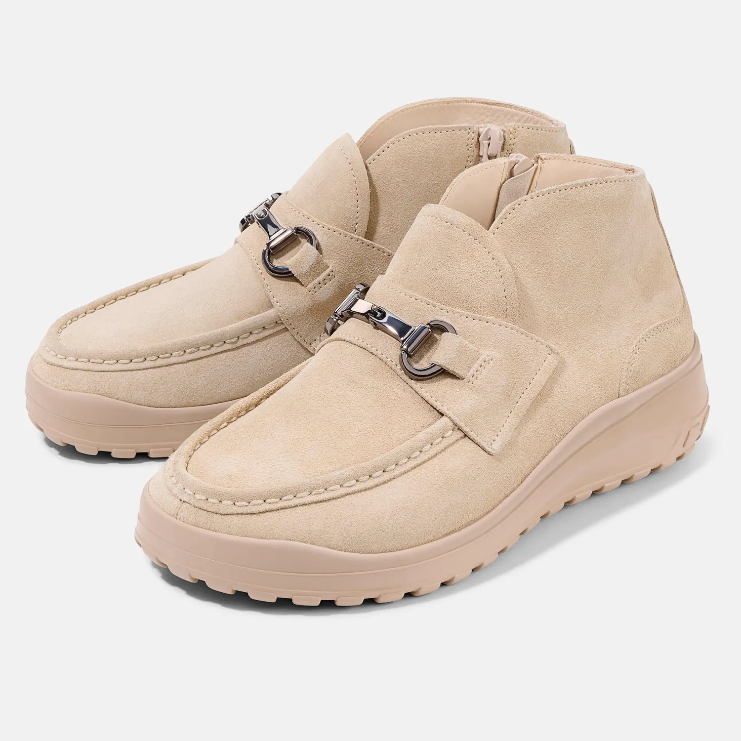 Bär Ela mocasini damă bej piele tip ghetă