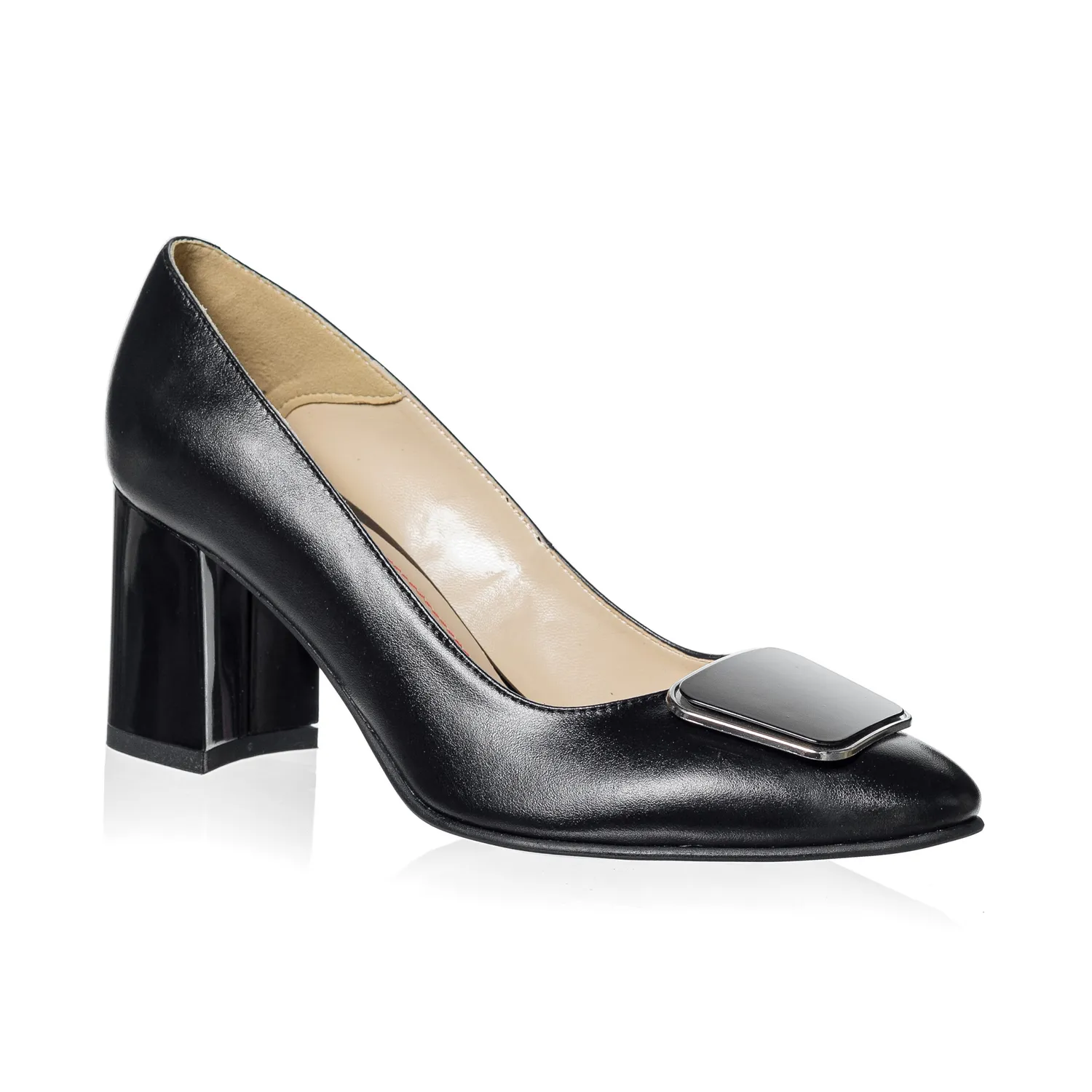 Catinca Shoes A25 NB pantofi dama negru piele naturala