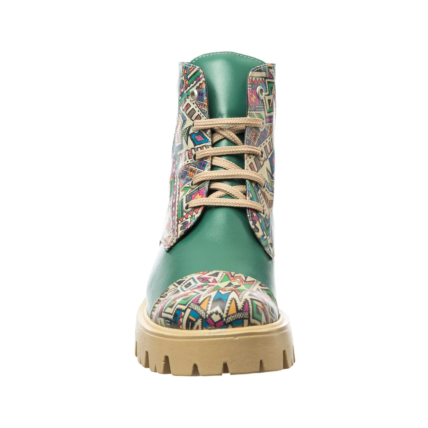 Catinca Shoes BC20 VBT bocanci dama piele naturala verde traditional