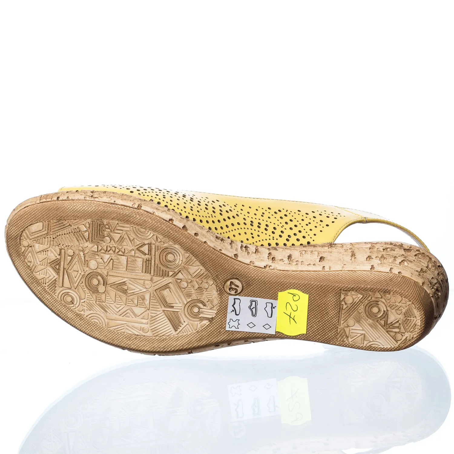 Catinca Shoes P27 G sandale dama piele naturala galben