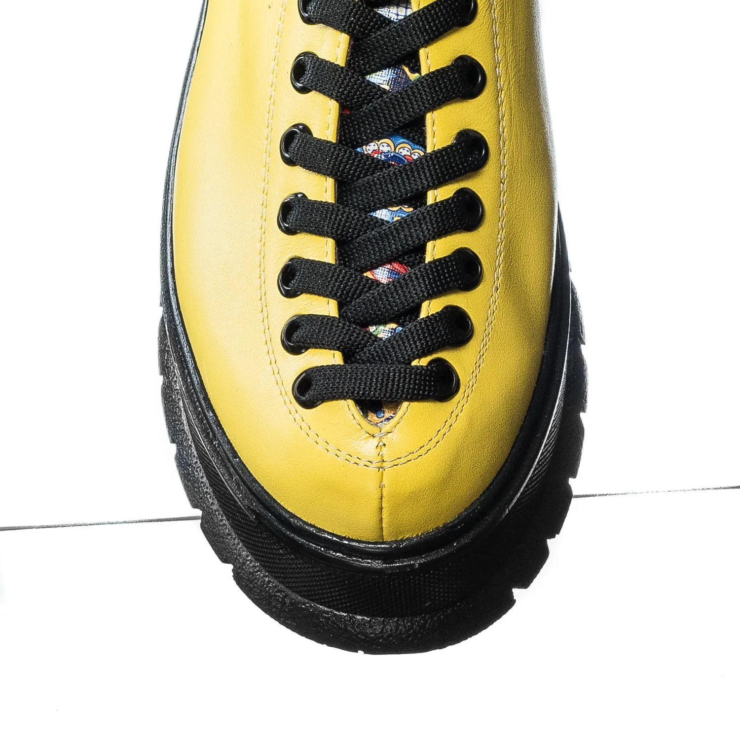 Catinca Shoes X3 GBM3D pantofi dama piele naturala galben mozaic