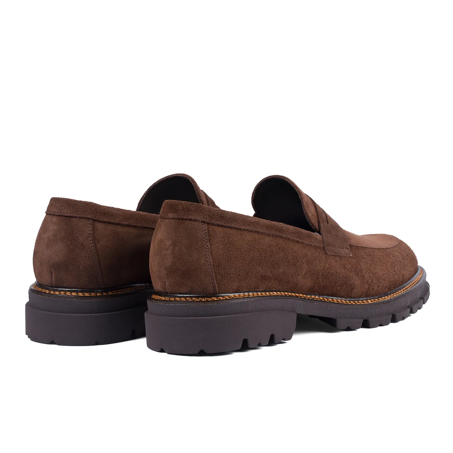 Lucas Shoes Ezra Ukr mocasini bărbați maro velur