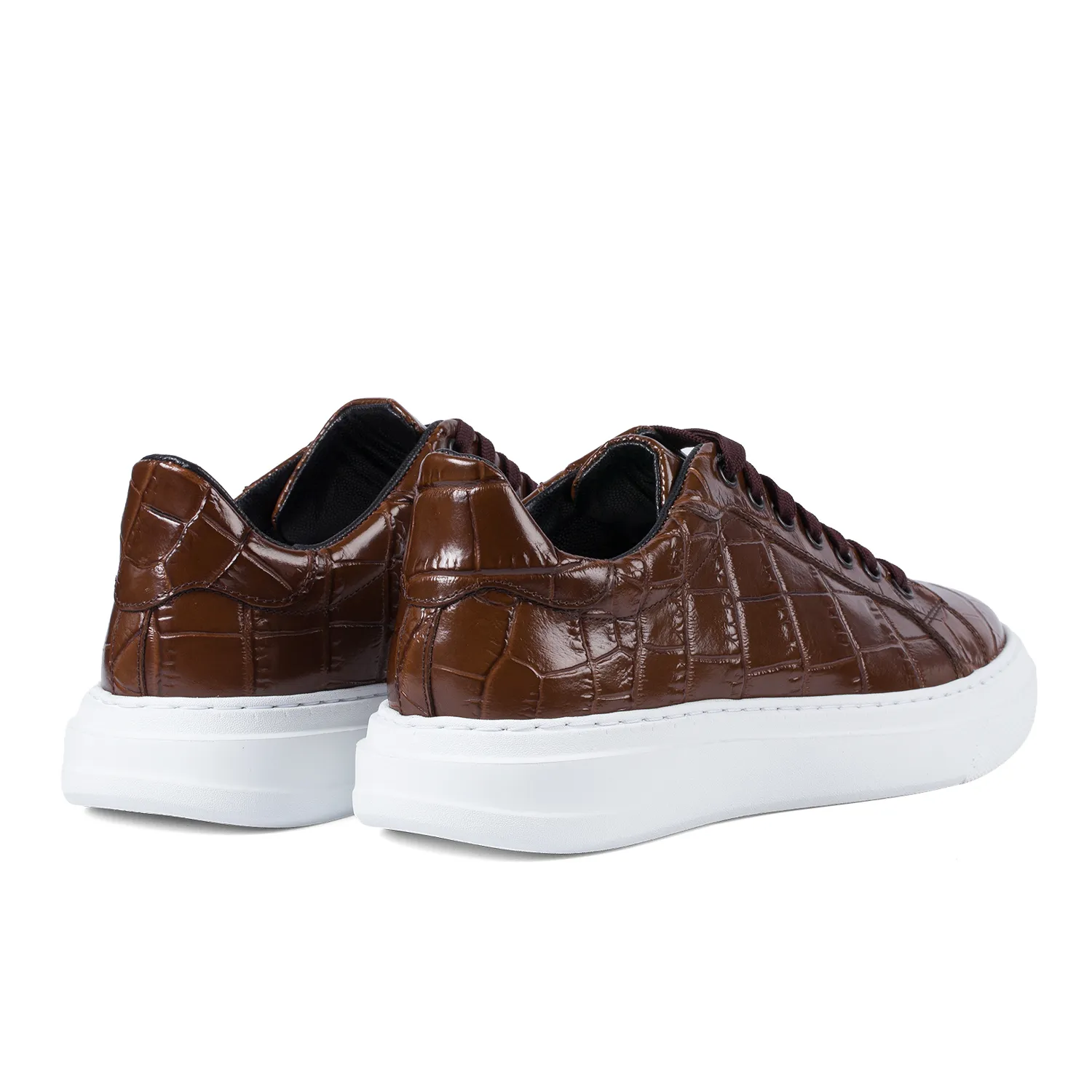Lucas Shoes 510 Chile sneakers maro croco piele