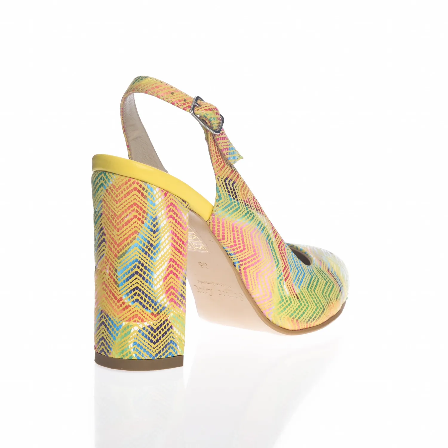 Catinca Shoes 269 GMZ sandale piele galbene toc
