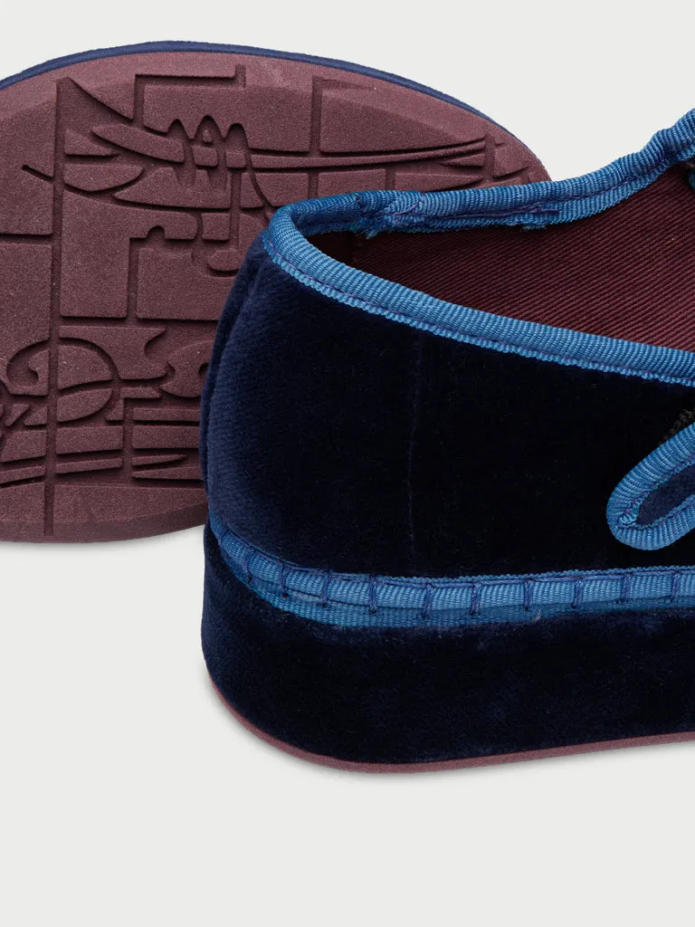 Flagelus Double Montague pantofi bleumarin