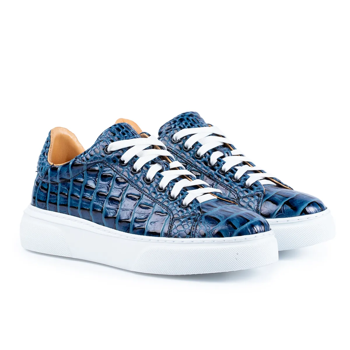Lucas Shoes 510 sneakers piele albastru croco