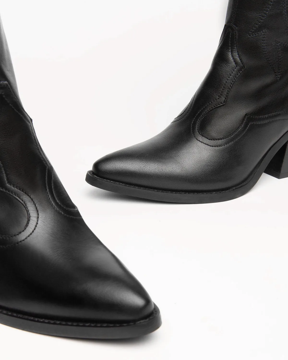 NeroGiardini Cizme piele dama toc western 75 mm