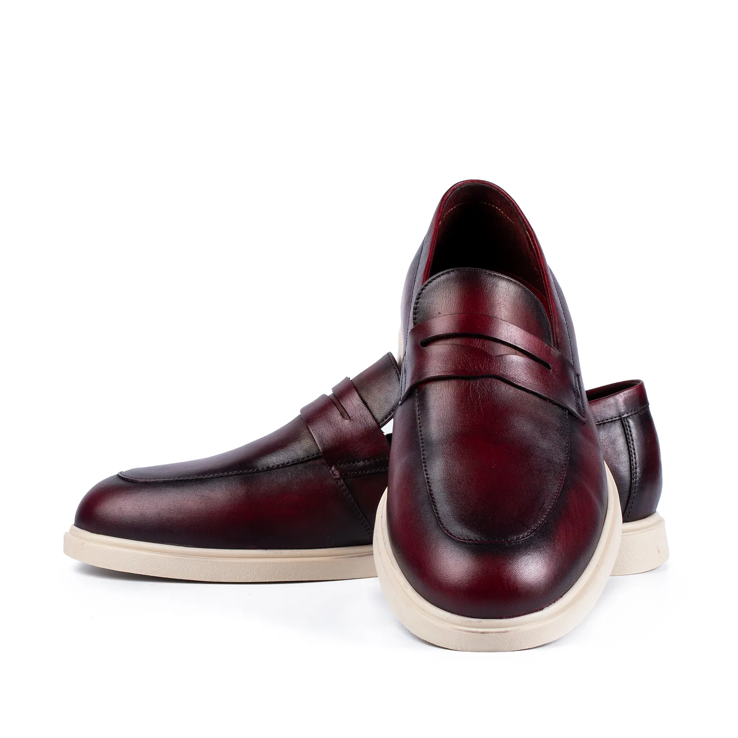 Lucas Shoes Ezra mocasini bărbați rosso piele