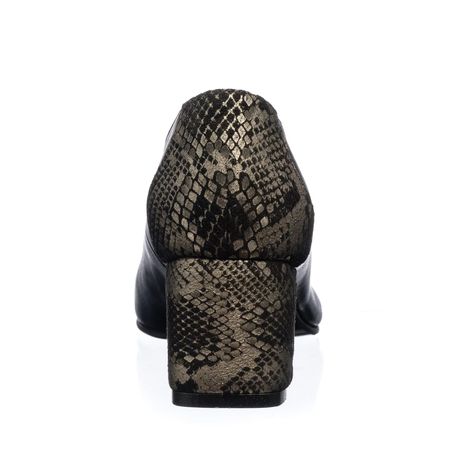 Catinca Shoes A4 NSN pantofi dama piele negru sarpe