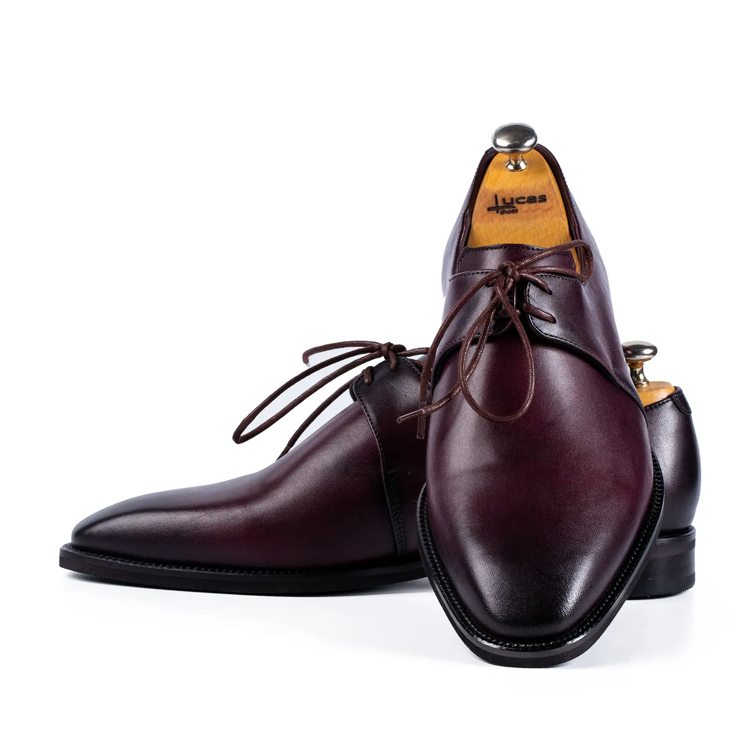 Lucas Shoes Elegant Derby Arca pantofi barbati bordeaux
