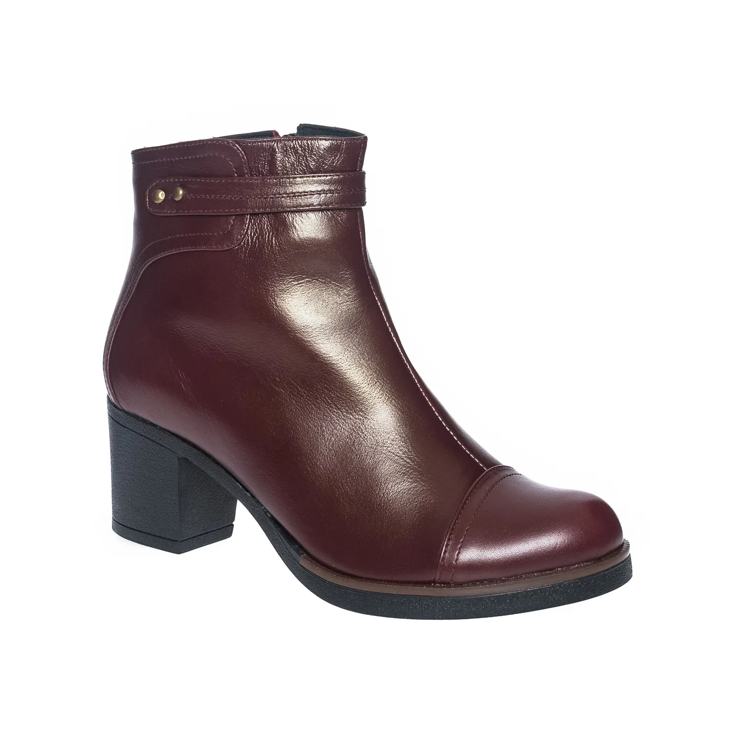 Catinca Shoes 80 B ghete damă piele naturală bordo