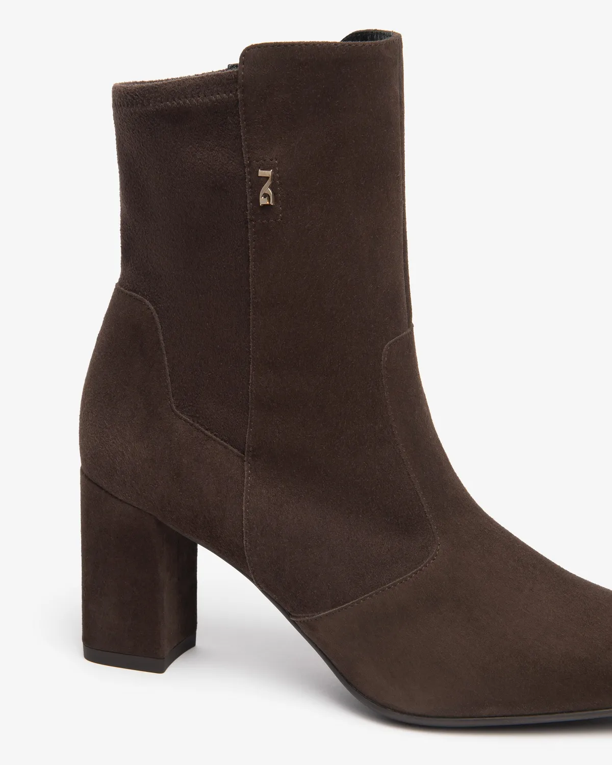 NeroGiardini botine dama piele intoarsa toc 75 mm