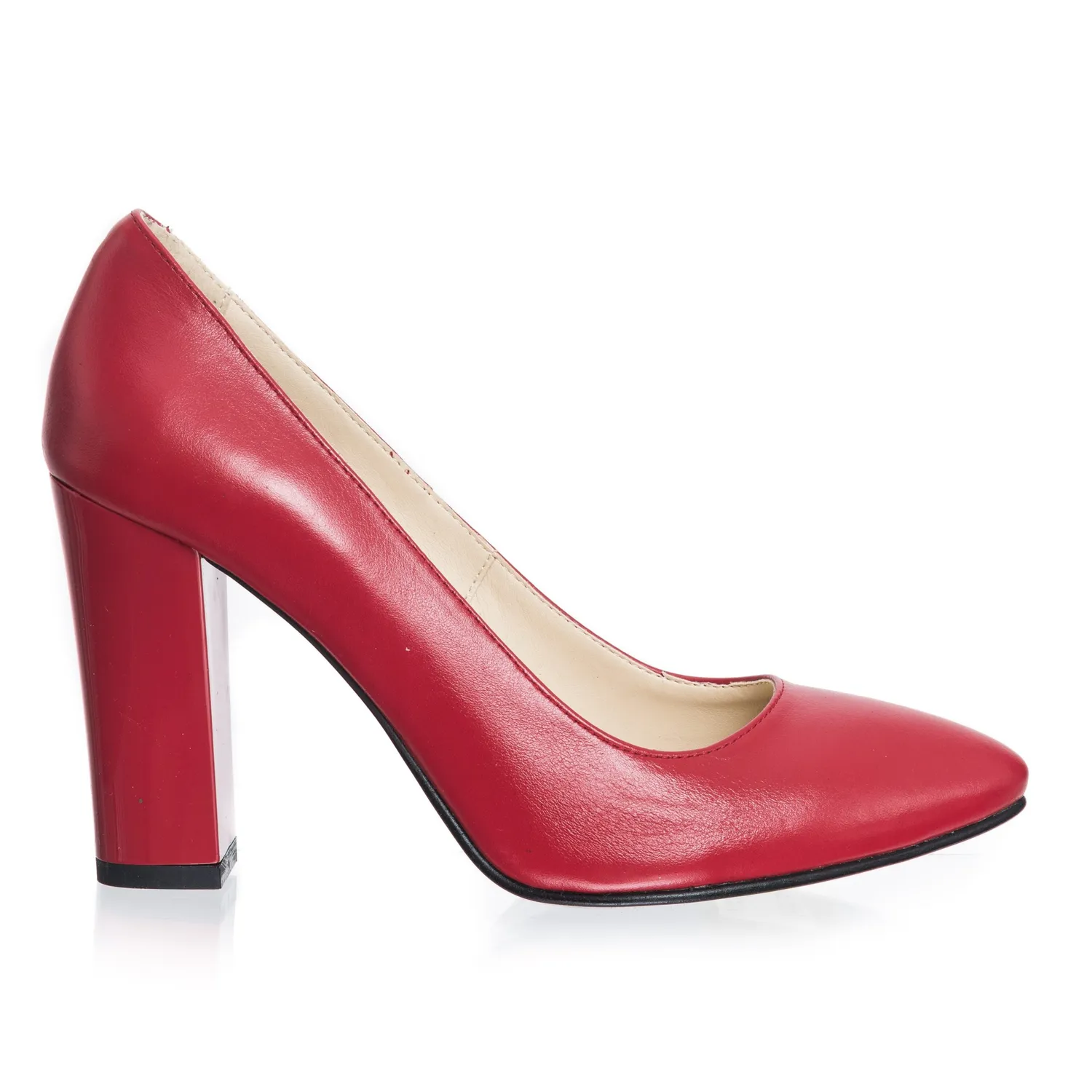 Catinca Shoes 2691 RTP pantofi dama piele rosu toc patrat