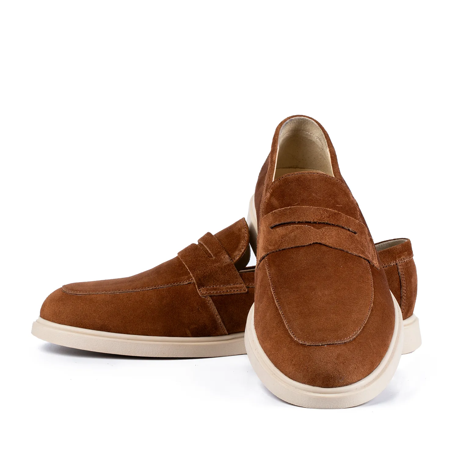 Lucas Ezra mocasini barbati camel piele naturala