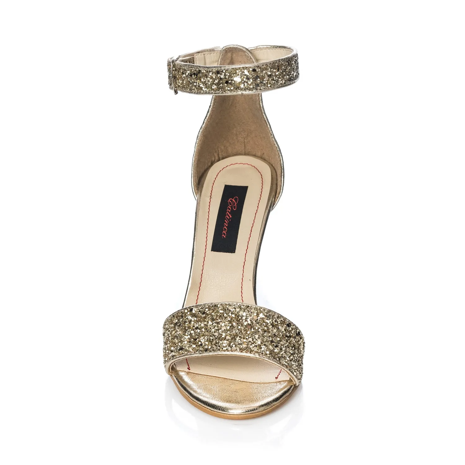 Catinca Shoes S7 GA sandale dama piele aurii glitter