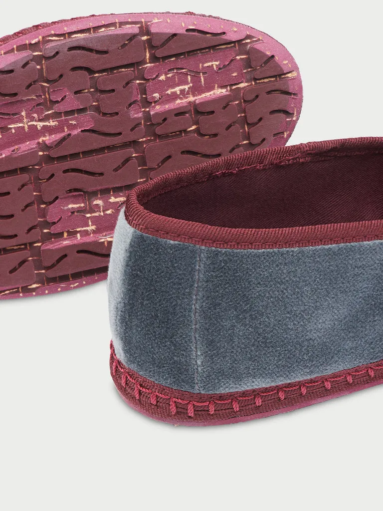Flagelus Classic Daria slippers catifea gri visiniu
