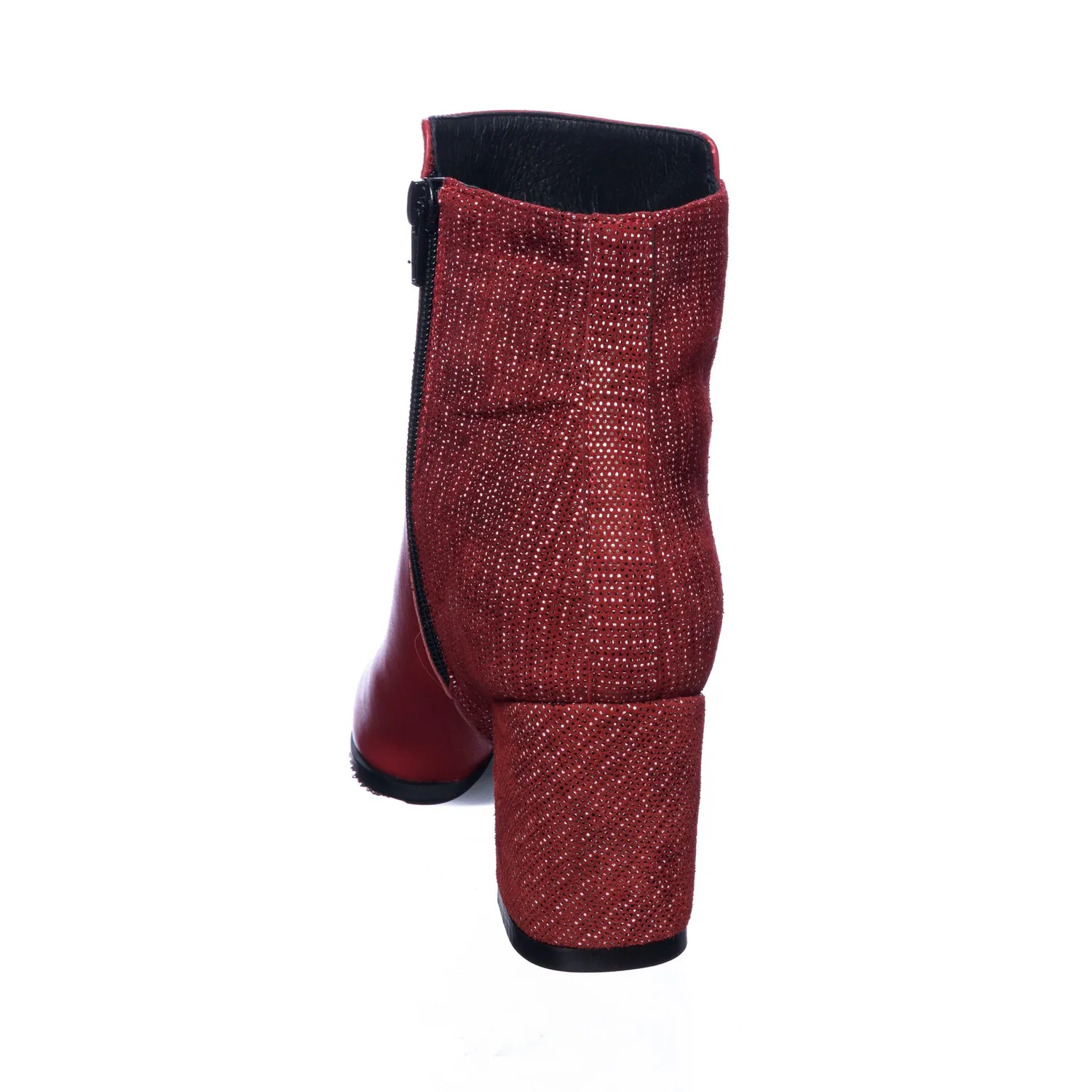 Catinca Shoes GX31 RBP ghete piele naturala rosu picatele