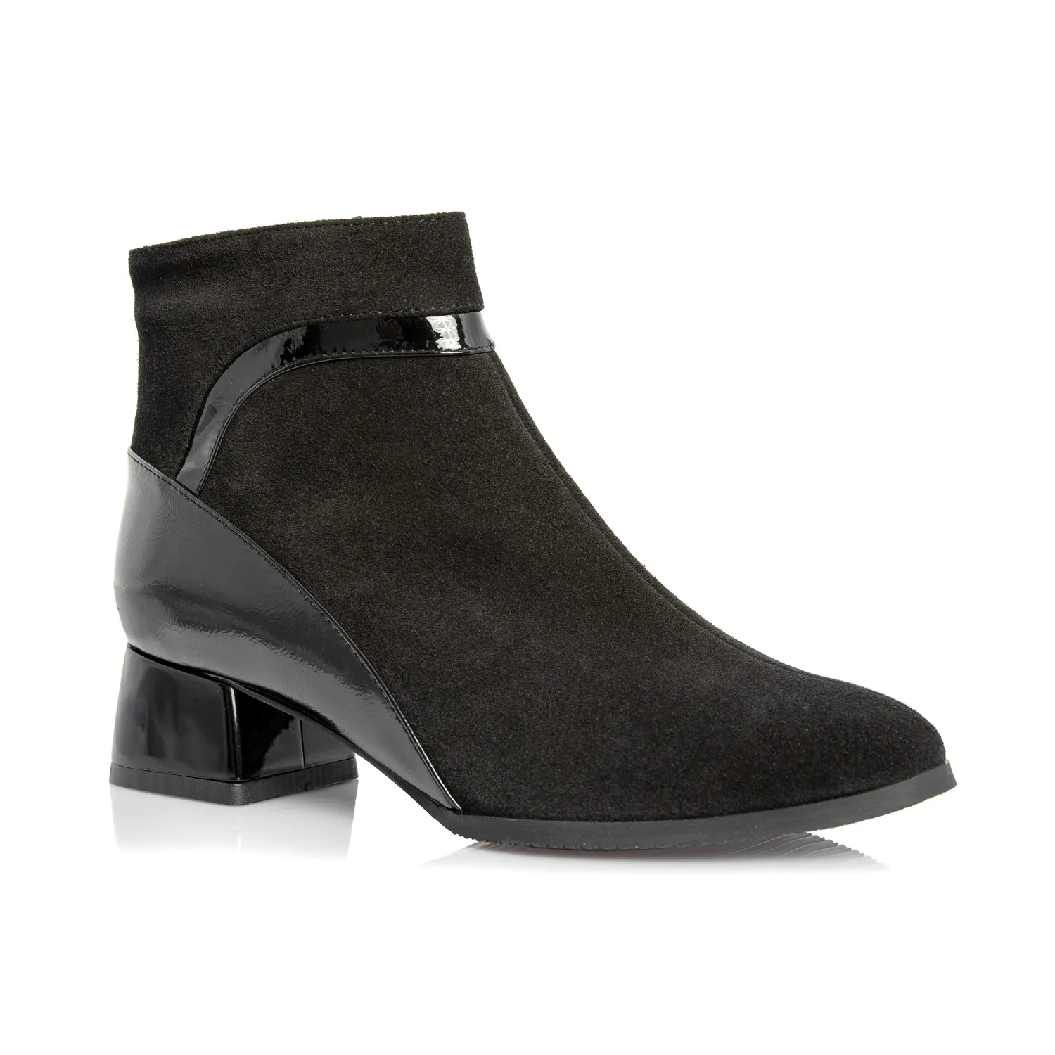Catinca Shoes GX55 NBL ghete dama piele negru lac