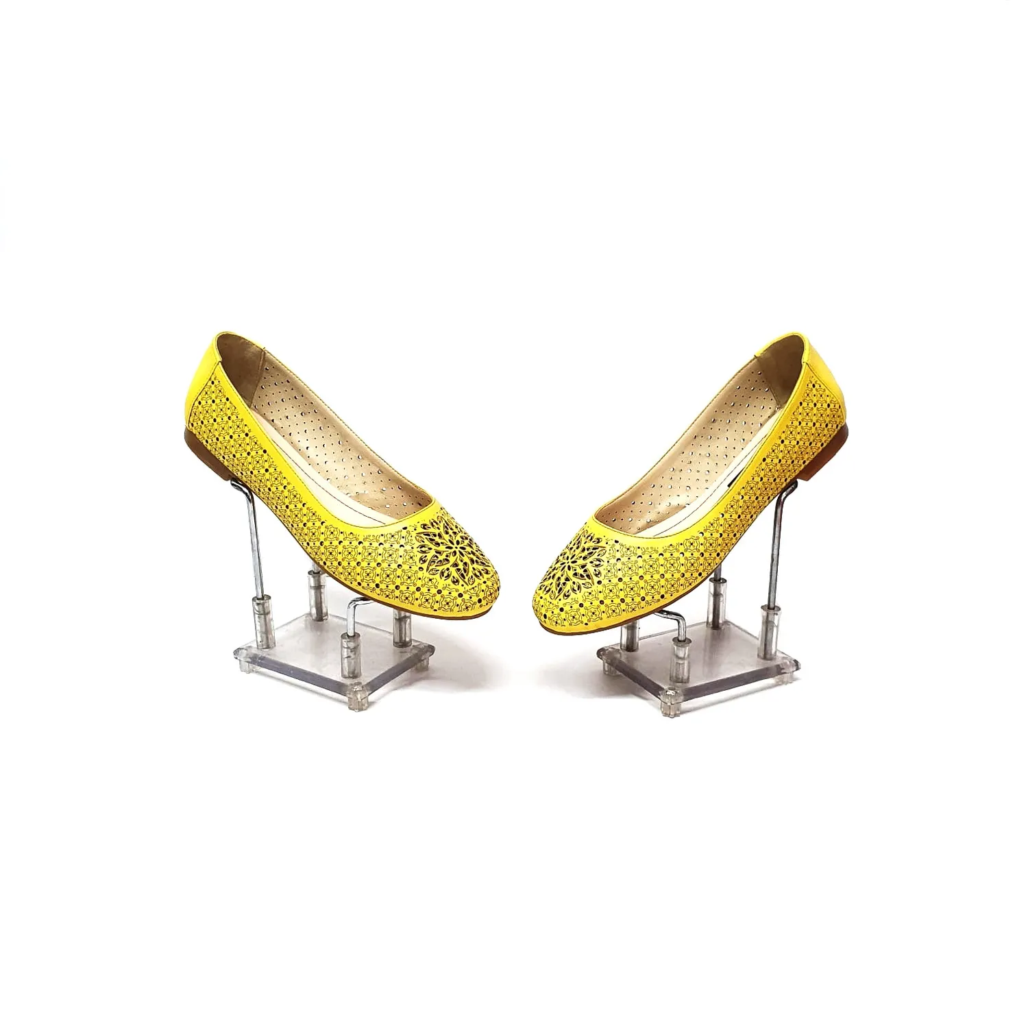 Catinca Shoes BL7 G balerini piele galben