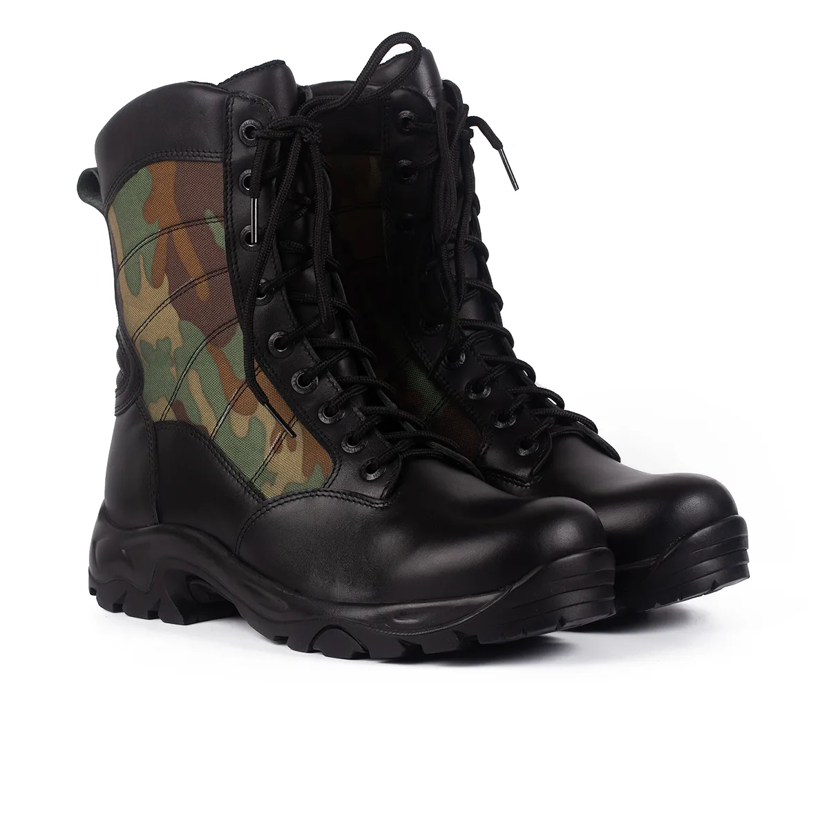 Lucas Shoes 374 bocanci barbati negru camuflaj piele