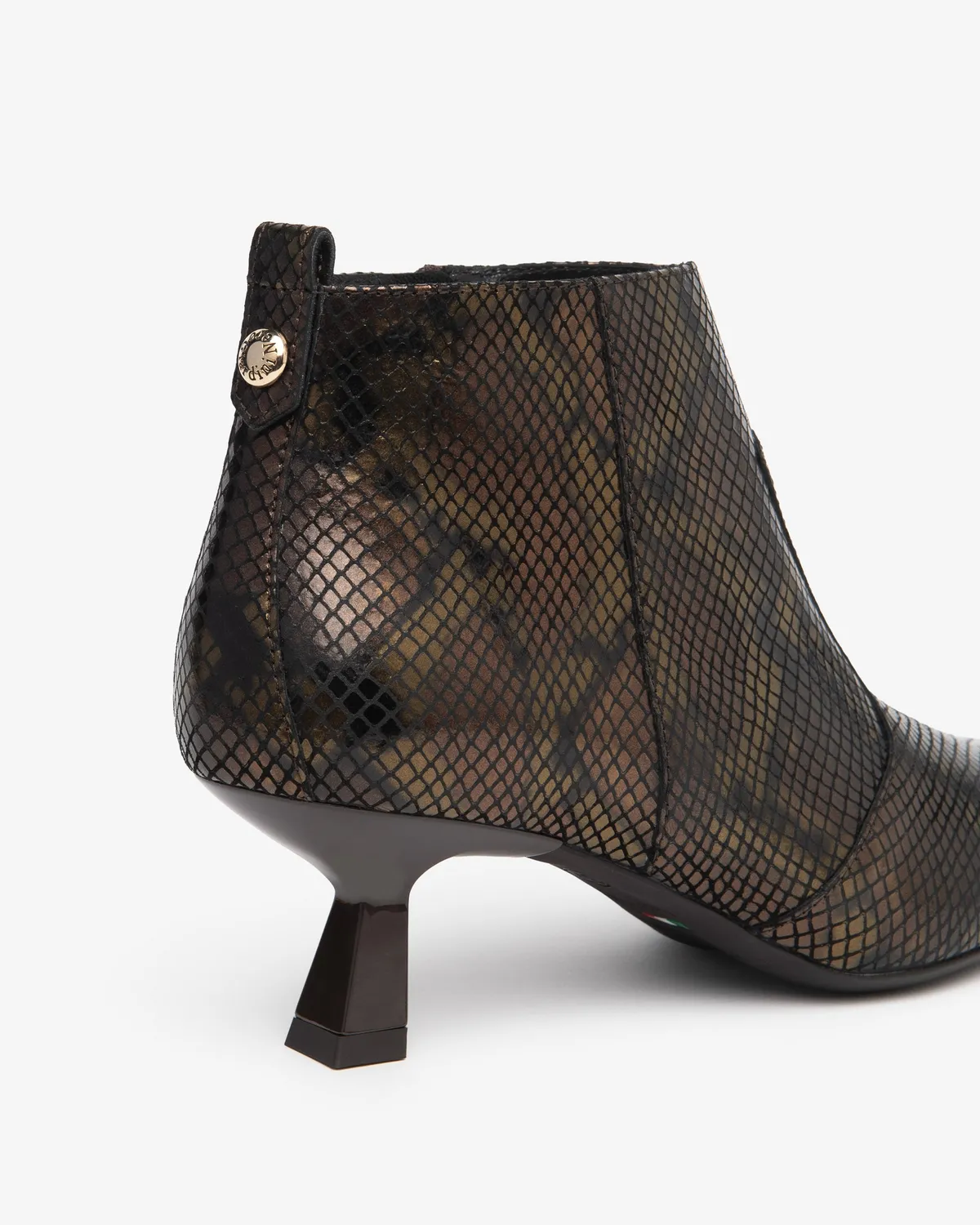 Botine Dama NeroGiardini Piele Toc 5,5 cm Imprimeu Sarpe