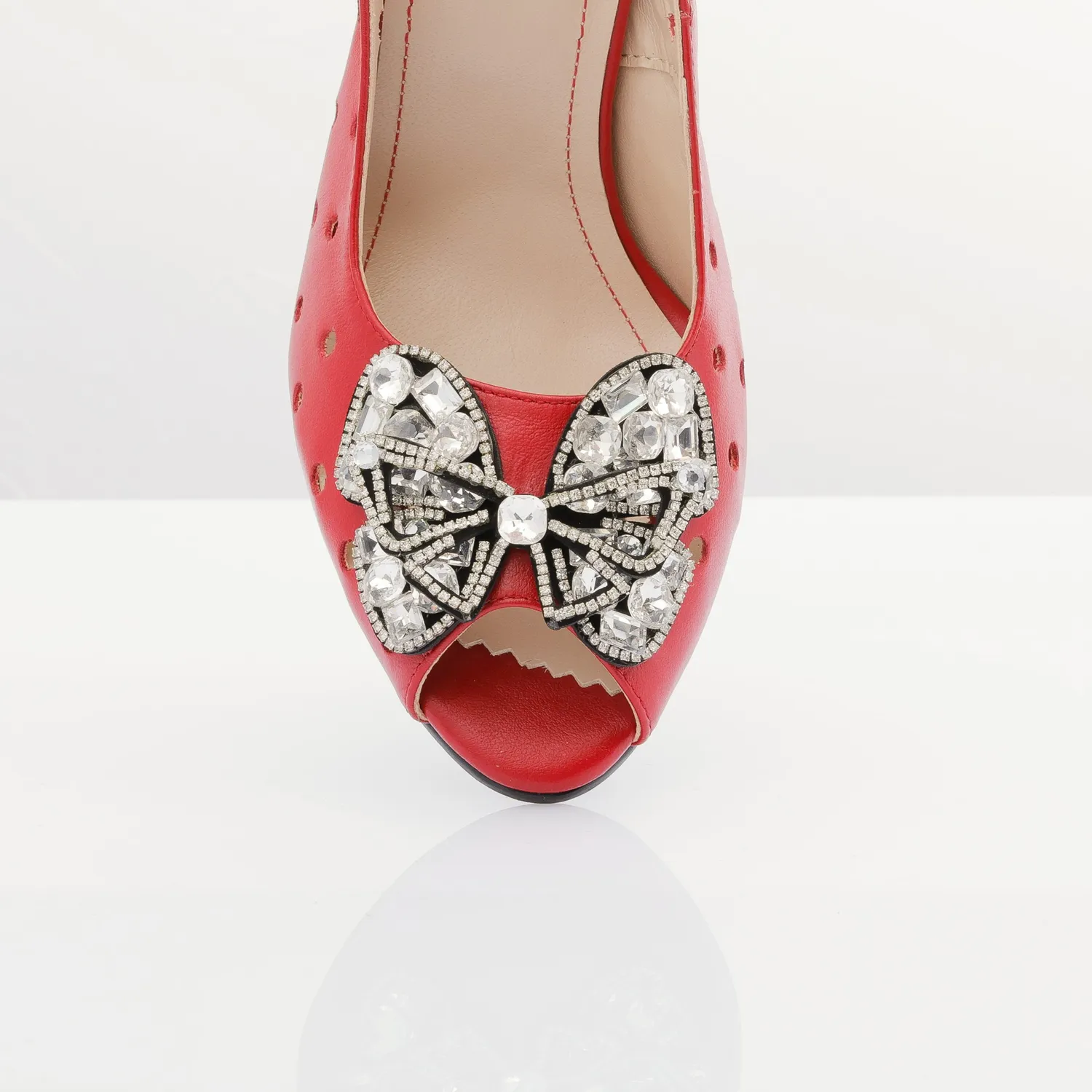 Catinca Shoes F24F RB sandale dama piele rosii box
