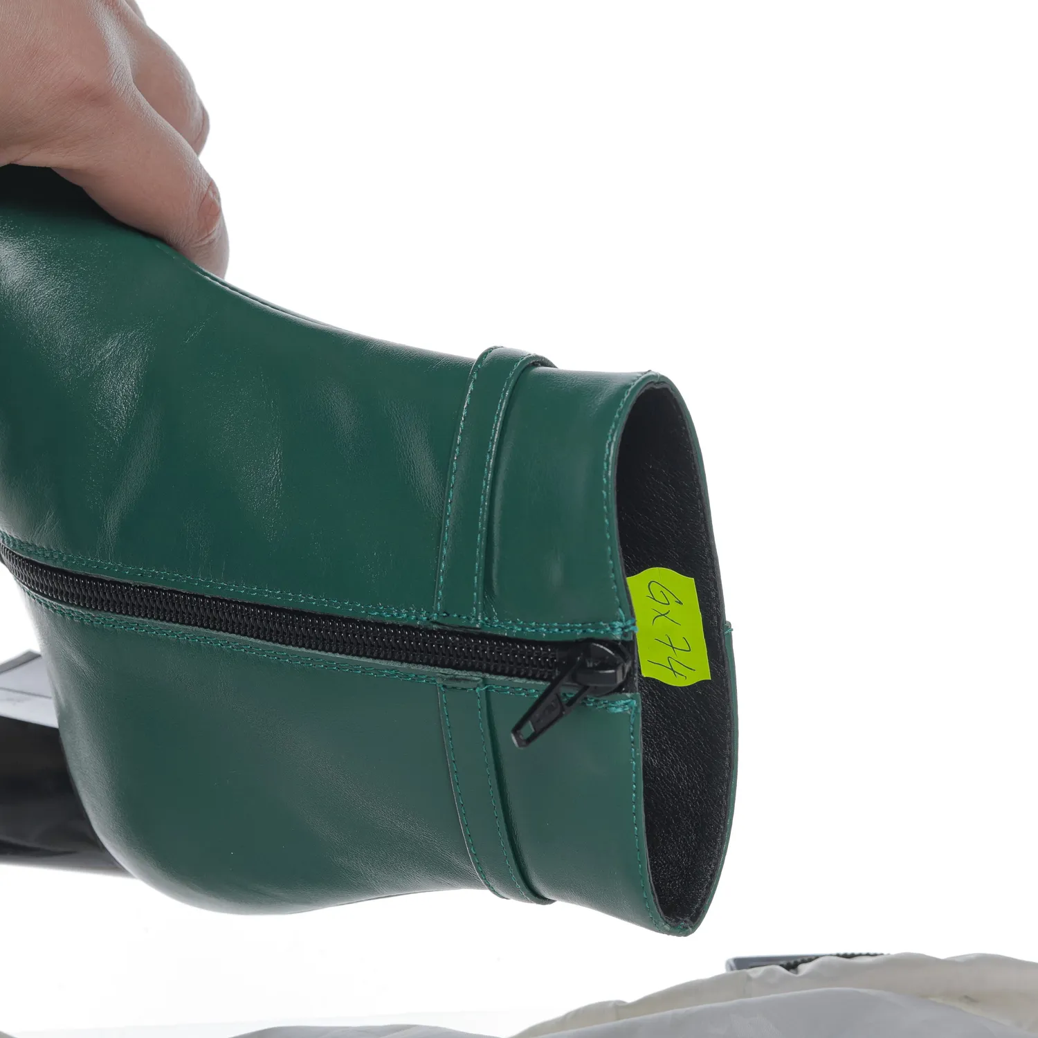Catinca Shoes GX74 V ghete dama piele verde box