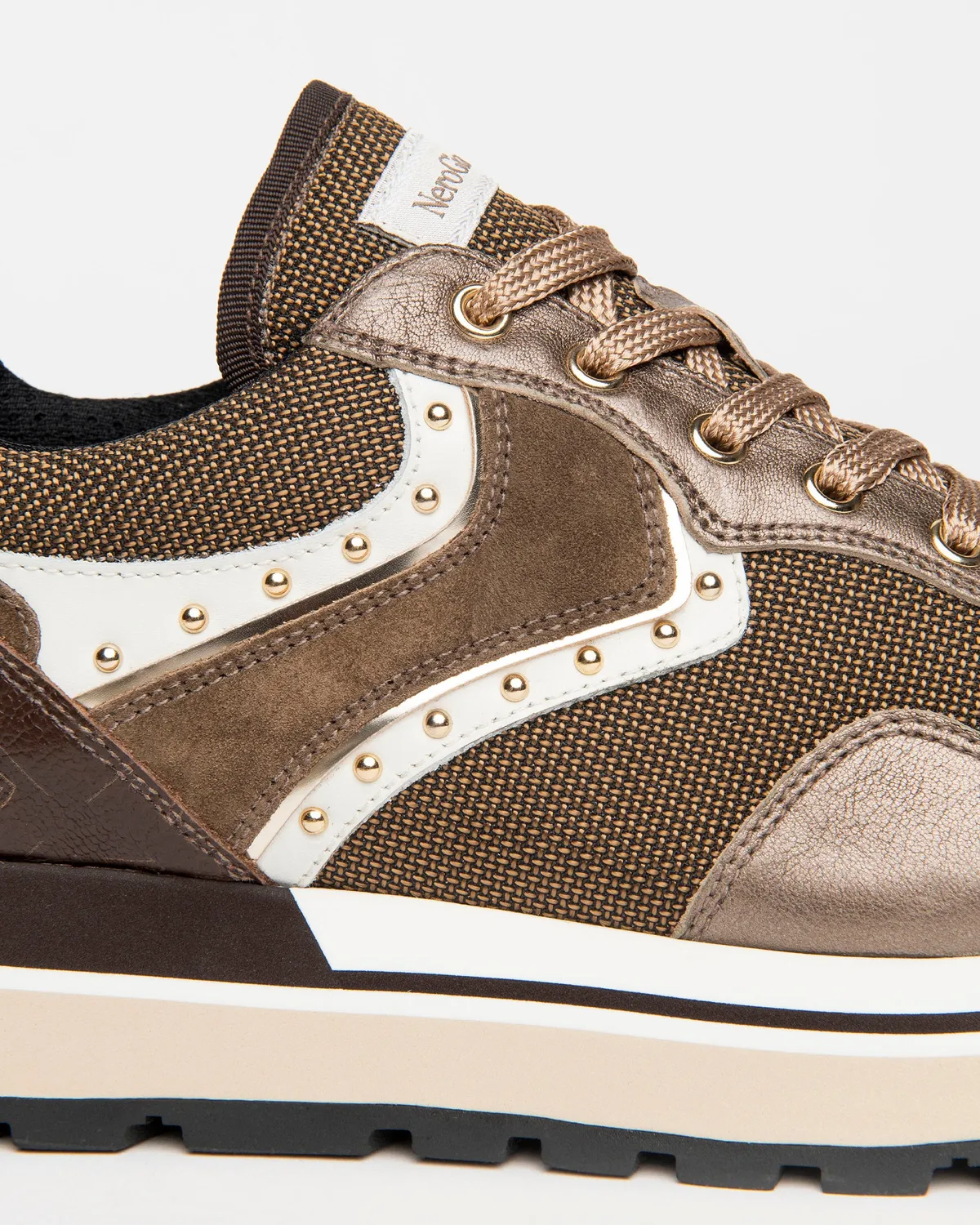 NeroGiardini sneakers dama piele cu talpa 4 cm