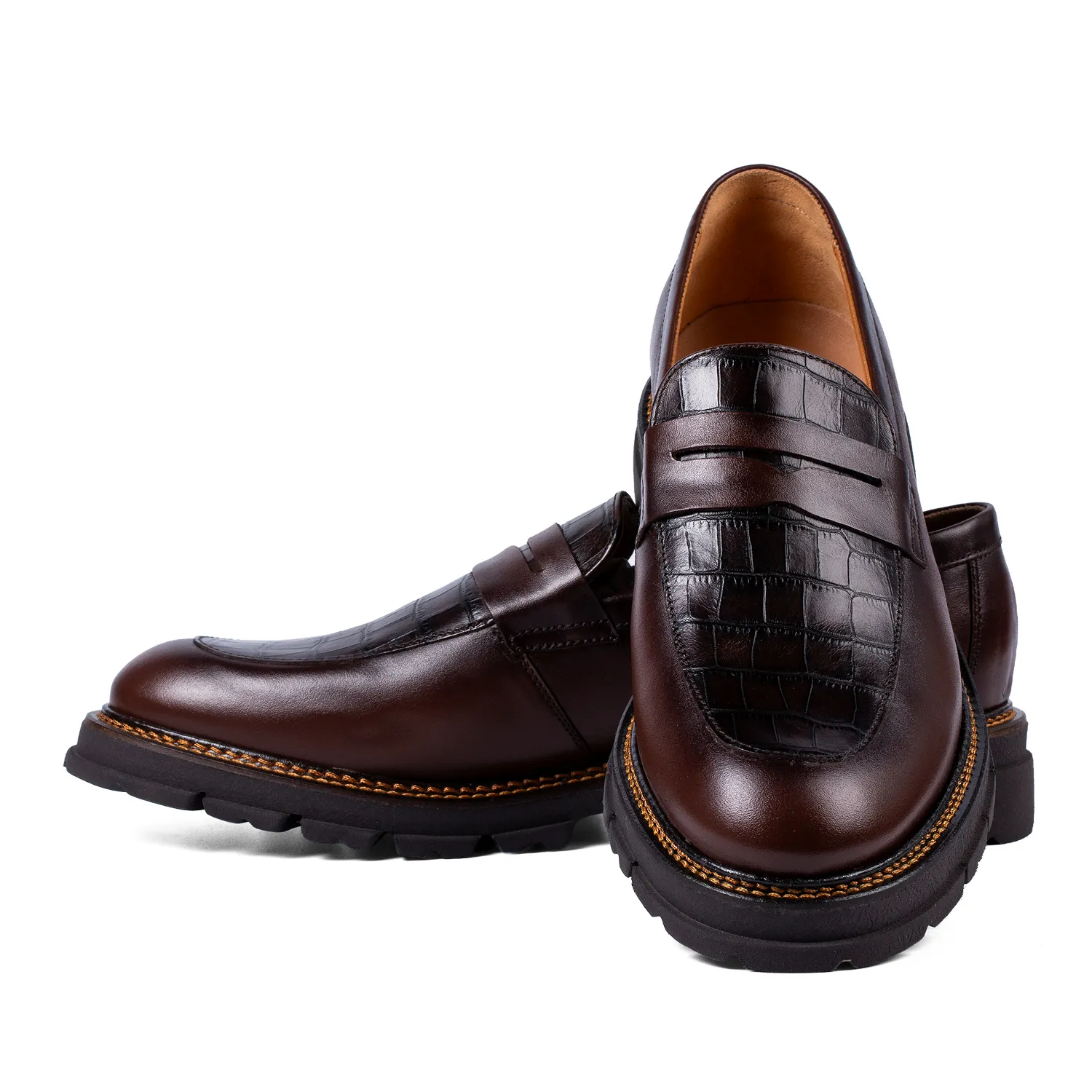 Lucas Shoes Ezra Ukr mocasini maro croco