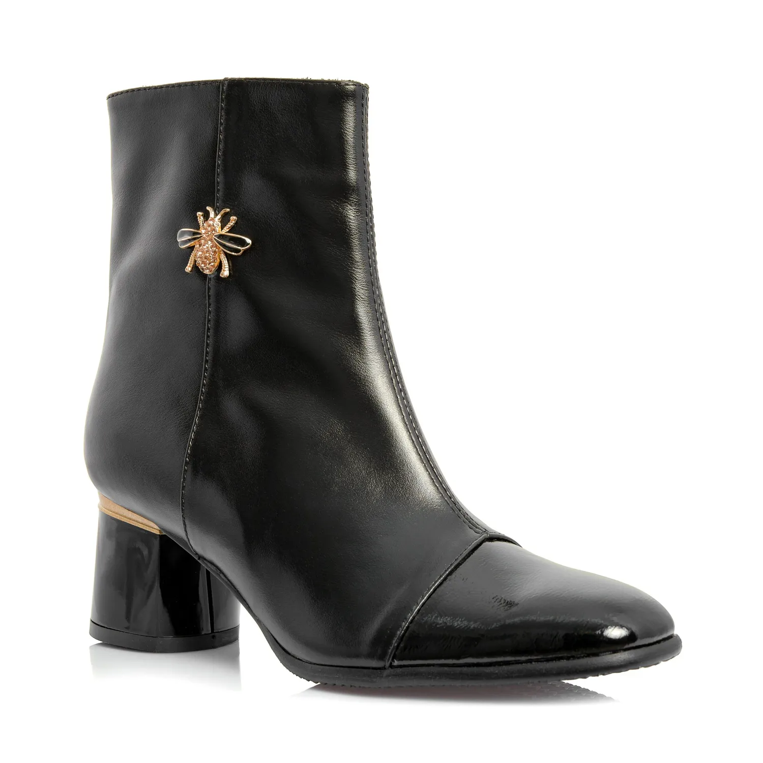 Catinca Shoes GX75A NB ghete dama piele naturala negru