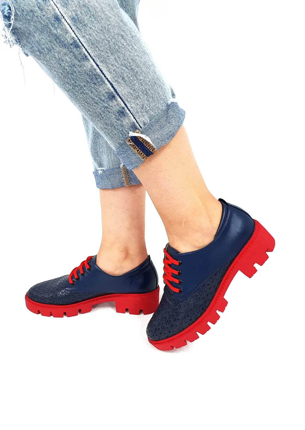 Catinca Shoes XP5 BL pantofi dama piele naturala bleumarin