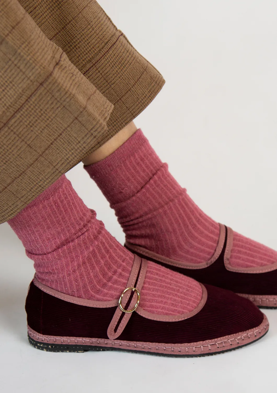 Flagelus Heidi pantofi visiniu catifea 35-42