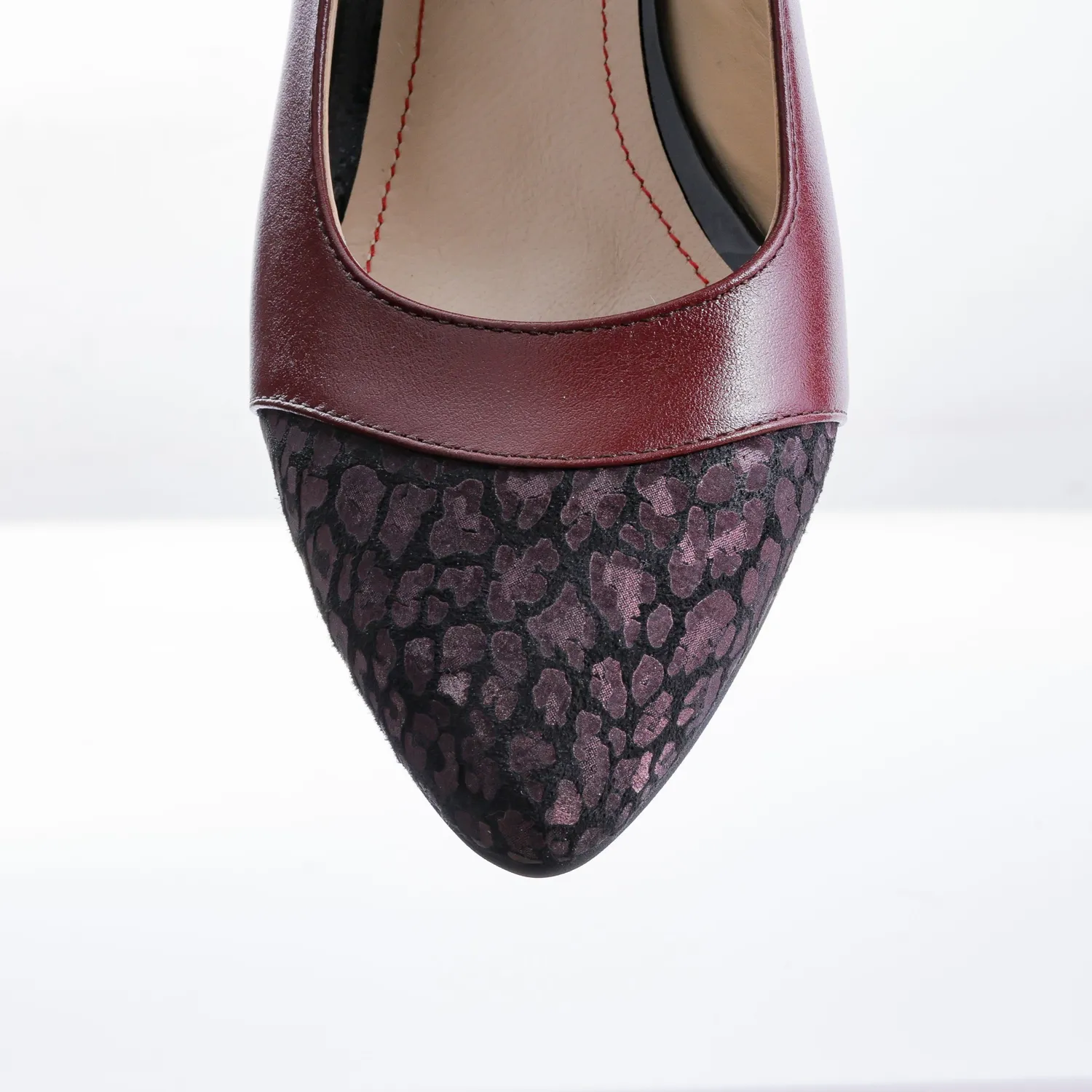 Catinca Shoes A73 BPB pantofi dama piele bordo ponei