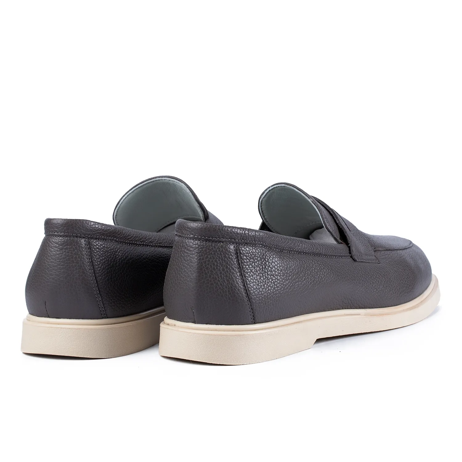 Lucas Shoes Ezra mocasini piele gri bizon