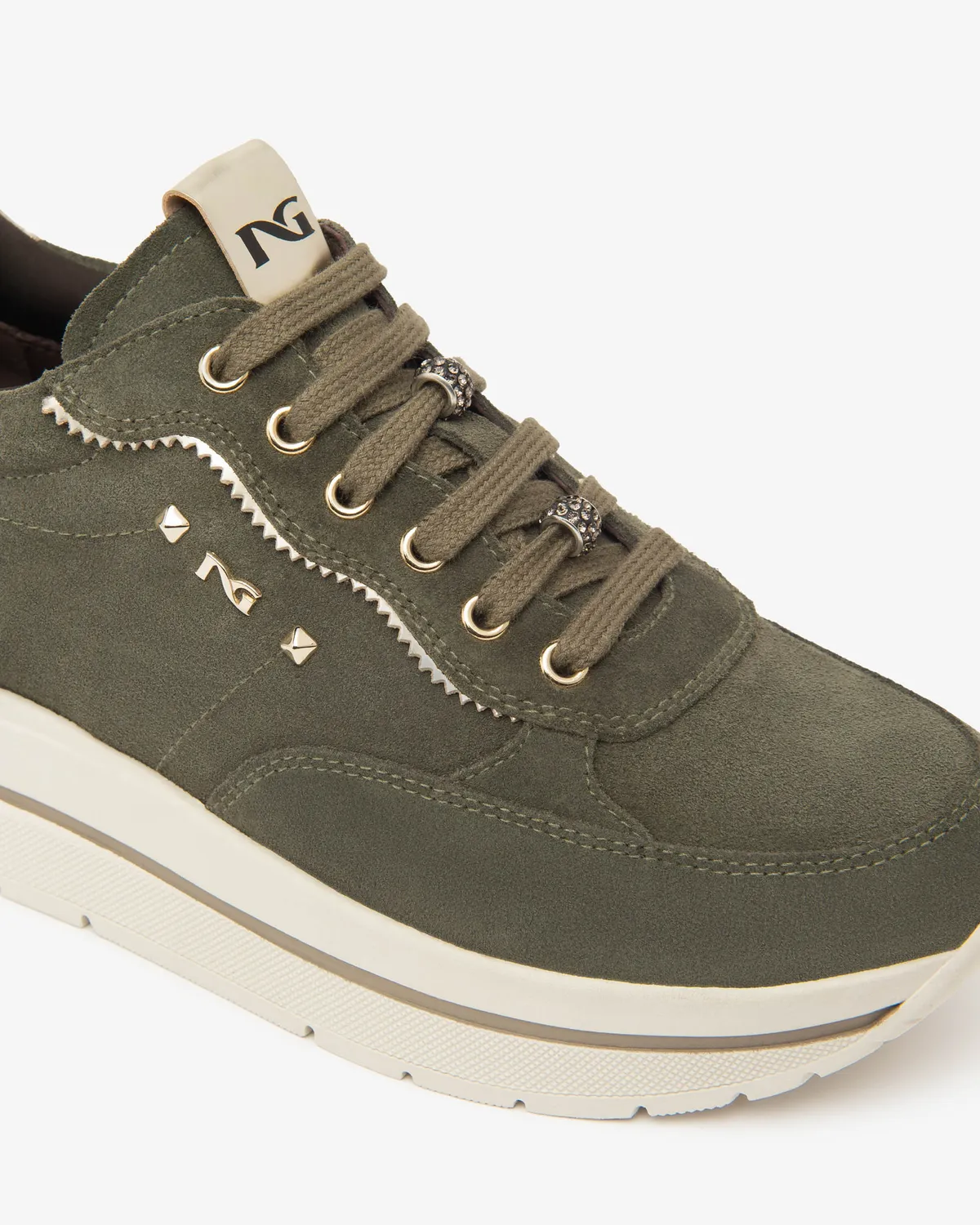 NeroGiardini sneakers dama piele intoarsa + textil